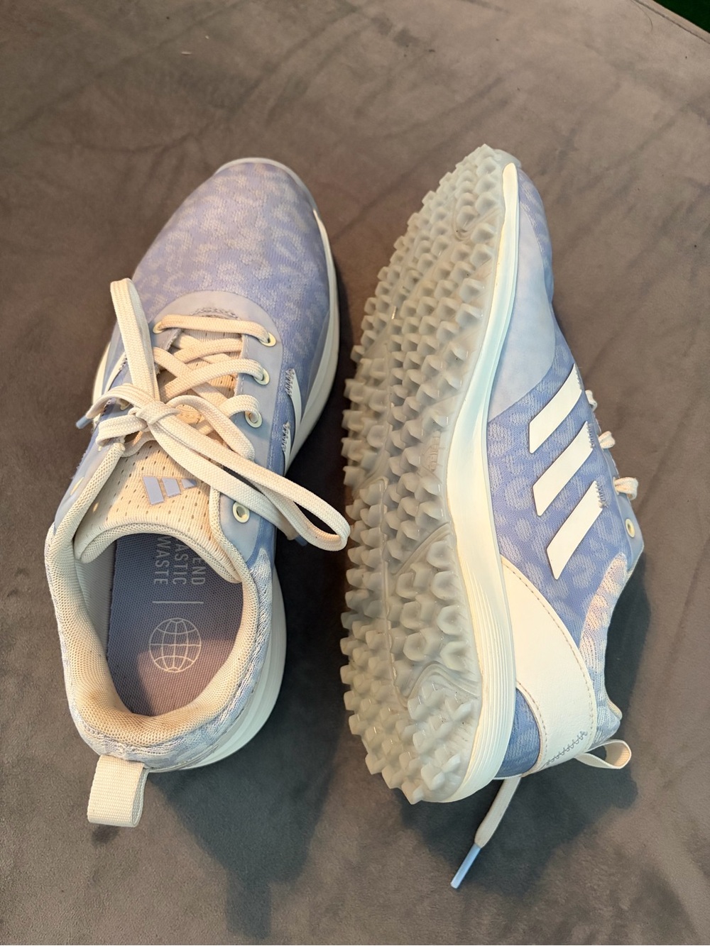 adidas Light Blue and White Women's Golf Shoes